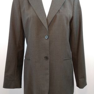 Theory Grey Wool Blend Career Blazer Size 12